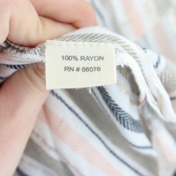 Boho Me Stripe Collared Shirtdress Women 1X Coastal Grandma Bohemian Resort Wear - Picture 4 of 13